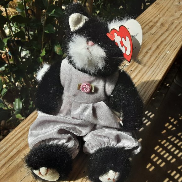 Vintage Ty Beanie Babies Purrcy Cat Plush - Picture 1 of 4